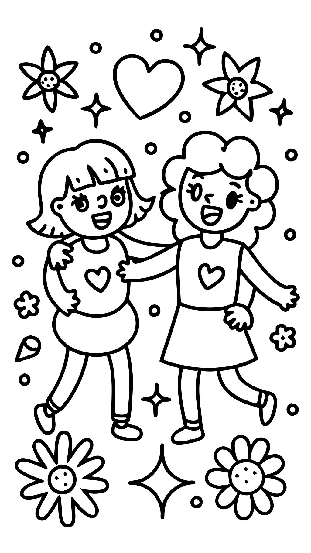 coloring pages bff